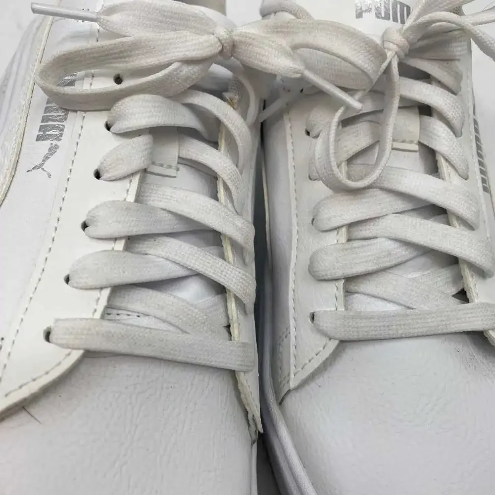 Puma White Smash V3 Platform Sneakers | Women’s Size 8.5